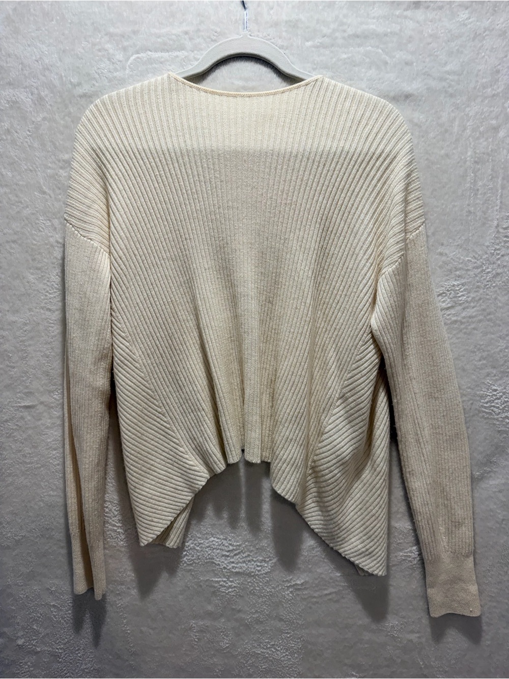 Banana Republic Merino Wool Silk Open Back Ribbed Sweater XS Ivory - Picture 6 of 13